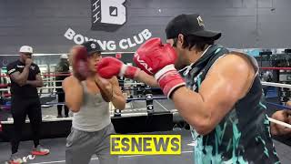 Zurdo Ramirez first day in camp for Nov 16 fight EsNews boxing [upl. by Irolam]