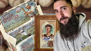 OUVERTURE DE CARTES DE SPORT  UNE HOBBY BOX TOPPS ALLEN AND GINTER  CHASSE À LA HOT BOX ET AUTO 🤯 [upl. by Areit]