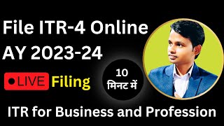 ITR 4 filing Online 202324  itr 4 filling online 202223 for business or Profession [upl. by Henrion]