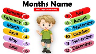 Name of Months With spelling  Month names in English  ModernLearningLabmonths monthname [upl. by Lamprey]