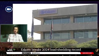 Eskom breaks 2024 loadshedding record Vally Padayachee [upl. by Juliana]