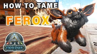 How to Tame a Ferox on Fjordur ► Ark Fjordur [upl. by Nidorf940]