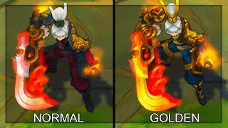 All Golden Chroma Skins Comparison Ashe Riven Katarina Garen Caitlyn Corki Sona League of Legends [upl. by Ahsiadal]