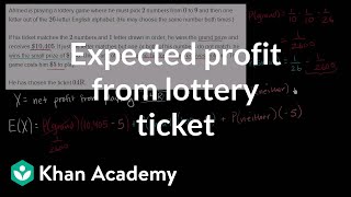 Expected profit from lottery ticket  Probability and Statistics  Khan Academy [upl. by Gretta]