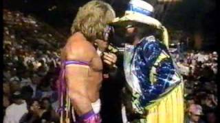 quotMacho Manquot Randy Savage vs The Ultimate Warrior Promo [upl. by Whelan179]