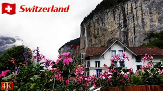 Lauterbrunnen 🌺 Most Beautiful Villages in Switzerland 🇨🇭 Walking Tour 2023 [upl. by Dorfman]