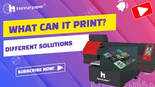 What can our Flatbed multifunctional UV Printer print  Hanrun paper UV Printing Solutions [upl. by Attenweiler]