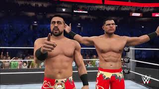 WWE 2K22 Angel amp Humberto Los Lotharios Entrance Signatures Finishers amp Victory Motion [upl. by Hairehcaz]