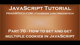 Set and get multiple cookies in JavaScript [upl. by Etnuaed]