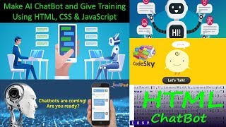 How to Make AI ChatBot Using HTML CSS and JavaScript  Make AI Chatbot and Give Training [upl. by Leboff]