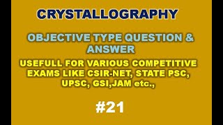 Objective Geology – Crystallography MCQs 21 [upl. by Euell]