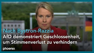 Nach Razzia Nicole Diekmann ZDFKorrespondentin zur AfD Bystron und Krah  160524 [upl. by Nona]