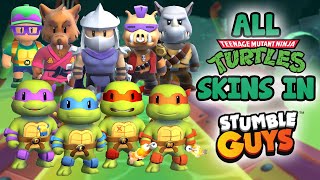 Stumble Guys  Gameplay of All TMNT Skins 2024 [upl. by Batish]