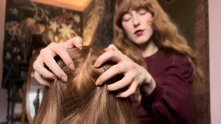 Why you deserve to relax ASMR Soothing Scalp Scratch Head Massage hair parting amp scalp scratching [upl. by Llewol]