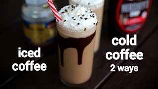 cold coffee recipe 2 ways  cold coffee milkshake with chocolate  कोल्ड कॉफ़ी रेसिपी [upl. by Watkin828]