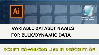 HOW TO SET CUSTOM DATASET NAMES IN ADOBE ILLSUTRATOR FOR VARIABLE DATA  Adobe illustrator Variables [upl. by Susette]