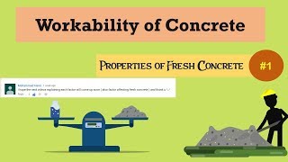 Workability of Concrete  Properties of Fresh Concrete 1 [upl. by Aineg]