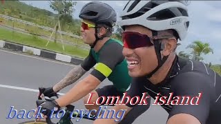 Hafizh Syahrin and Eric granado cycling in Lombok street before WSBK Mandalika [upl. by Arikahs]