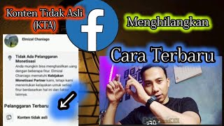 Cara Menghilangkan Pelanggaran Konten Tidak Asli  KTA  Facebook Profesional [upl. by Early]