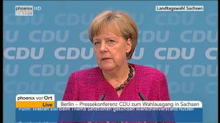 Landtagswahl Sachsen Pressekonferenz der CDU zum Wahlergebnis am 01092014 [upl. by Tennek]