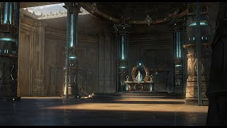 Environment Concept Art Portal Temple  Photoshop process video timelapse [upl. by Retsila]