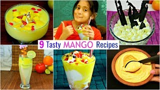 9 Tasty MANGO Dessert amp Drinks Recipes  Summer Special  CookWithNisha [upl. by Trev]