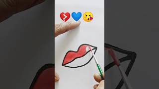 Lips drawing and paintinglips drawing viral trendingshorts [upl. by Benny]