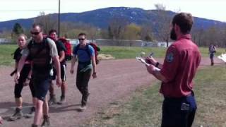 Recruits tackle pack test on day one of wildland firefighter bootcamp [upl. by Iong673]