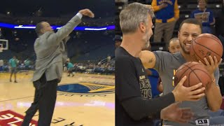 Dell Curry Still Got It Hits Pregame 3 Off Dish From Steph amp Everyone Goes Crazy [upl. by Dionne]