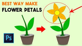 Create VECTOR FLOWER PETALS for Beginners in Photoshop [upl. by Peggy]