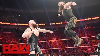 Ring Collapses during Big Show vs Braun Strowman Raw April 17 2017 [upl. by Emersen126]