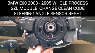 STEERING ANGLE SENSOR CALIBRATION CODING PROGRAMING CLEANING REMOVAL REPLACEMENT SZL BMW E60 200305 [upl. by Ramberg]