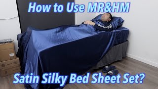 How to Use MRampHM Satin Silky Bed Sheets Set [upl. by Repsag417]