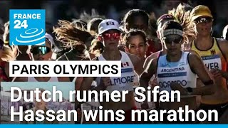 Paris Olympics Dutch runner Sifan Hassan wins marathon • FRANCE 24 English [upl. by Egap484]