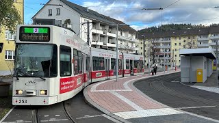 Mit der Straßenbahn ￼🚋Linie 2 neue Strecke durch Freiburg￼❤️Winter🎅￼￼Schwarzwald🎄2023🇩🇪￼￼ [upl. by Magree]