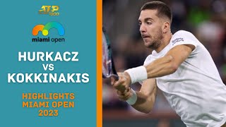 Hubert Hurkacz vs Thanasi Kokkinakis Highlights  Miami Open 2023 Round 2 Gameplay [upl. by Uhayile]