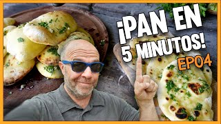 Pan SIN LEVADURA en 5 MINUTOS Naan el PAN más FACIL de hacer  Glutenvlog EP04 [upl. by Owades906]