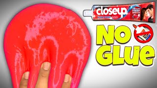 NO GLUE TOOTHPASTE SLIME💦👅 How to make Slime with Close Up Toothpaste amp Sugar without glue or borax [upl. by Emelita450]