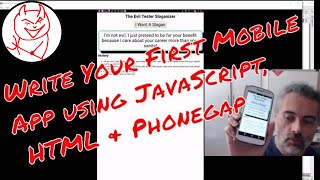 How to create a mobile app using HTML and JavaScript with Phonegap  My First Mobile App [upl. by Orsino797]