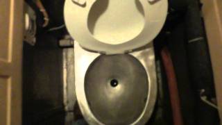 Bathroom Tour Envirovac Vacuum Toilet on a GE Dash 9 Locomotive [upl. by Bornie784]