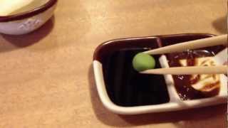 How to mix Japanese wasabi and soy sauce together properly [upl. by Acirtap]