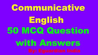 Communicative English MCQ Question  English Communication Skills Multiple Choice questions [upl. by Imar]