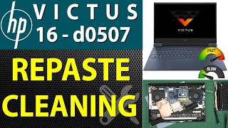 How to Repaste and Clean an HP Victus 16 d0507 Laptop [upl. by Clyte]