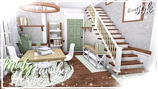 Roblox  Bloxburg 50k 2 Story Minty Family Home  House Build [upl. by Winchester227]