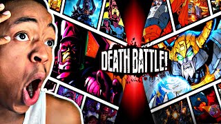 REACTING to GALACTUS VS UNICORN Marvel Comics VS Transformers  DEATH BATTLE [upl. by Bluhm637]