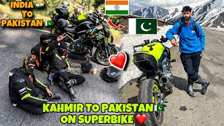 KASHMIR TO PAKISTAN 🇵🇰 ON SUPERBIKE 😳 INDIA 🇮🇳 ARMY K STH SCENE HUA 💔 EP1 [upl. by Oinimreh270]