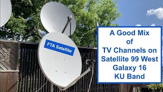 TV Channels on Satellite 992 West KU Band Galaxy 16  FTA Satellite TV [upl. by Emelita663]