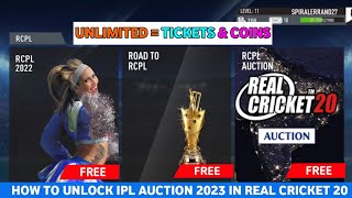 How To Unlock Ipl Auction 2023 In Real Cricket 20  RC20 RCPL Unlock  Ipl Auction 2023  Rc20 [upl. by Auoy674]