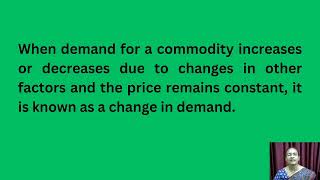 Changes in Demand  VHNSNCollege Autonomous [upl. by Ring]