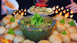 AsmrEating 100 Big Size Gollgappa Challenge  Pani Puri Challenge  Fuchka Challenge  Mukbang [upl. by Jecho934]